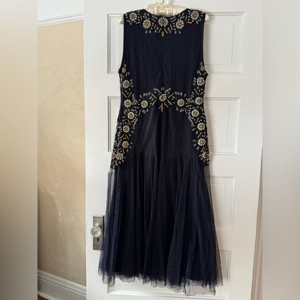 Johnny Was Size 14 Golden Flower Navy Dress - Picture 2 of 7
